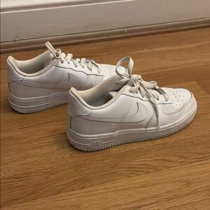 Nike AirForce One White Sneakers 5.5 youth